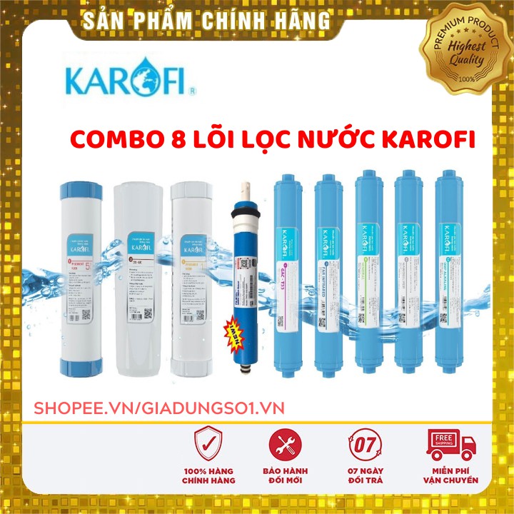 [Bán Chạy] FREESHIP 4 LÕI LỌC NƯỚC KAROFI | GỒM 2 SỐ 1, 1 SỐ 2, 1 SỐ 3 | BigBuy360 - bigbuy360.vn
