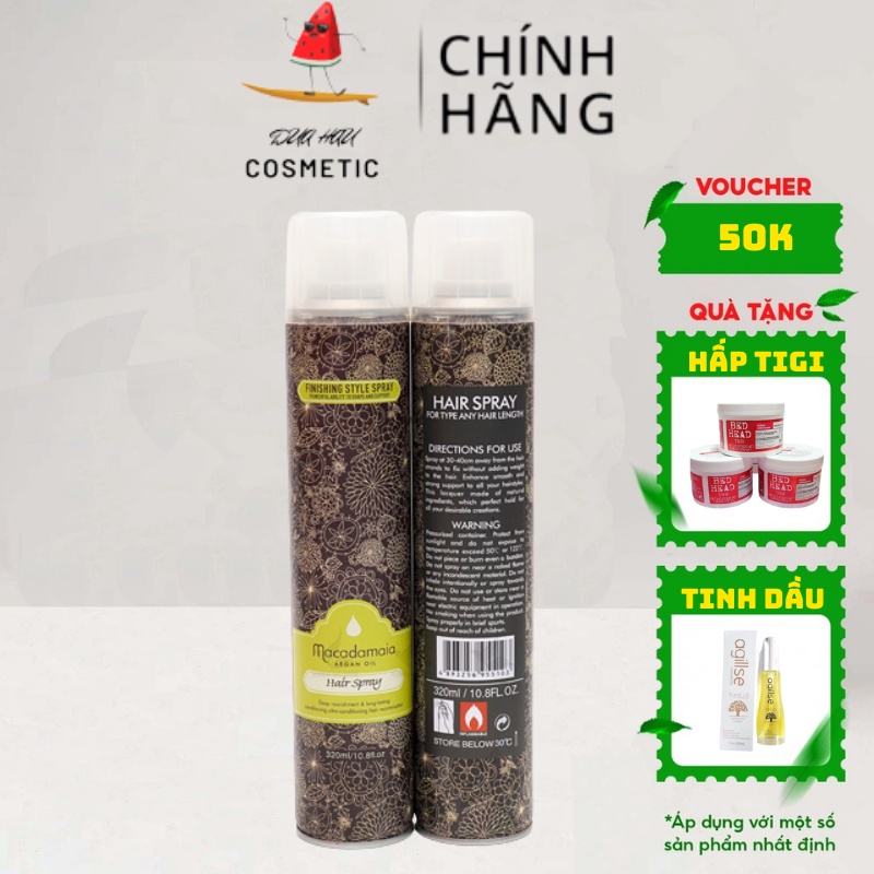 [ BIG SALE ] Gôm Xịt Tóc Macadamia Cao Cấp