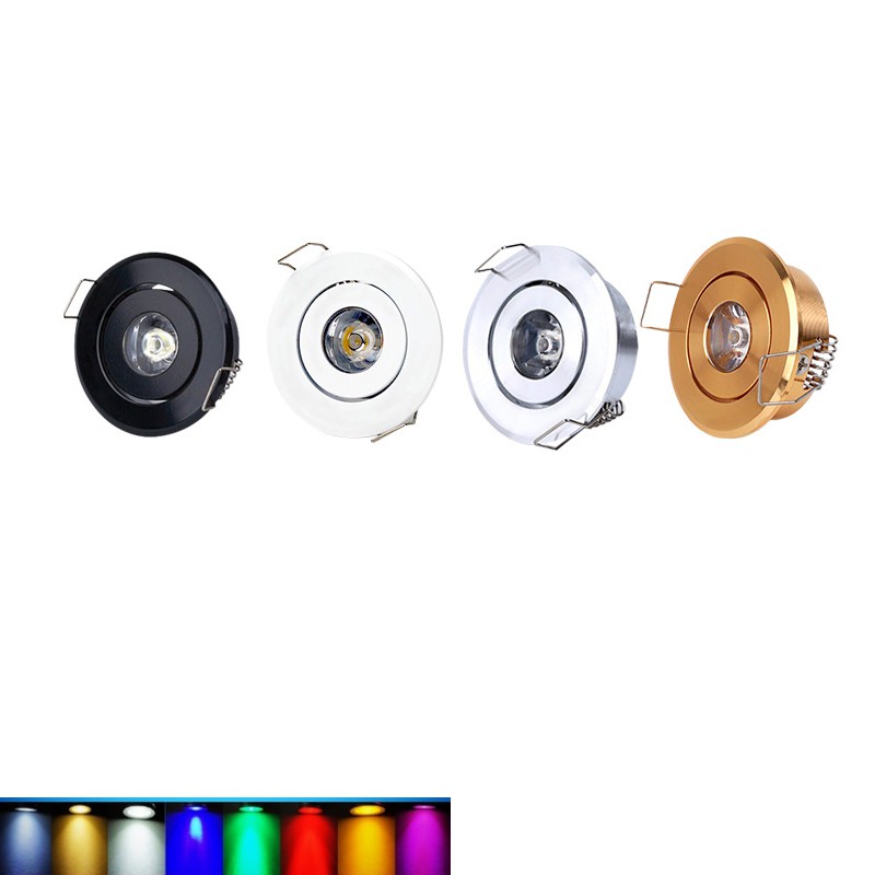 Đèn LED trần Mini LED điểm đèn LED 3W Đèn chiếu sáng LED trắng, đen, bạc Đèn chiếu sáng tủ Mini