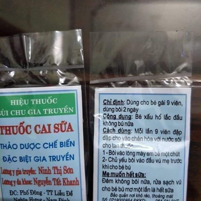 Thuốc cai sữa cho bé