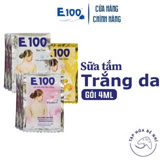 Dây 12 gói Sữa tắm nước hoa E100 gói 4ml trắng da toàn thân