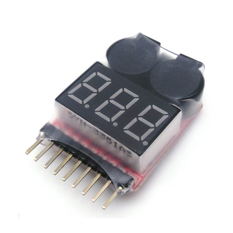 1PCS 1-8S Buzzer điện áp thấp Báo động Lipo Bộ kiểm tra chỉ báo điện áp pin cho RC Car RC Boat RC Drone Bộ kiểm tra điện áp pin Lipo Bộ kiểm tra chỉ số đo điện áp Loa kép 2in1 1 s-8 s Kết hợp Báo động rung điện áp thấp 1 cái 1-8S LED Buzzer điện áp thấp B