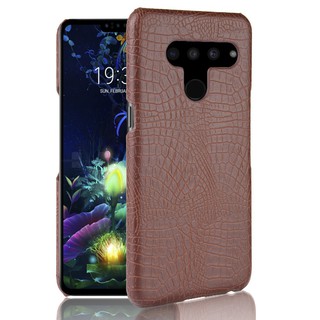Ốp điện thoại mặt da PU thiết kế kiểu da cá sấu giả độc đáo cho LG V50 ThinQ