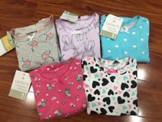 Set 5 bộ carter cho bé gái( ảnh thật)
