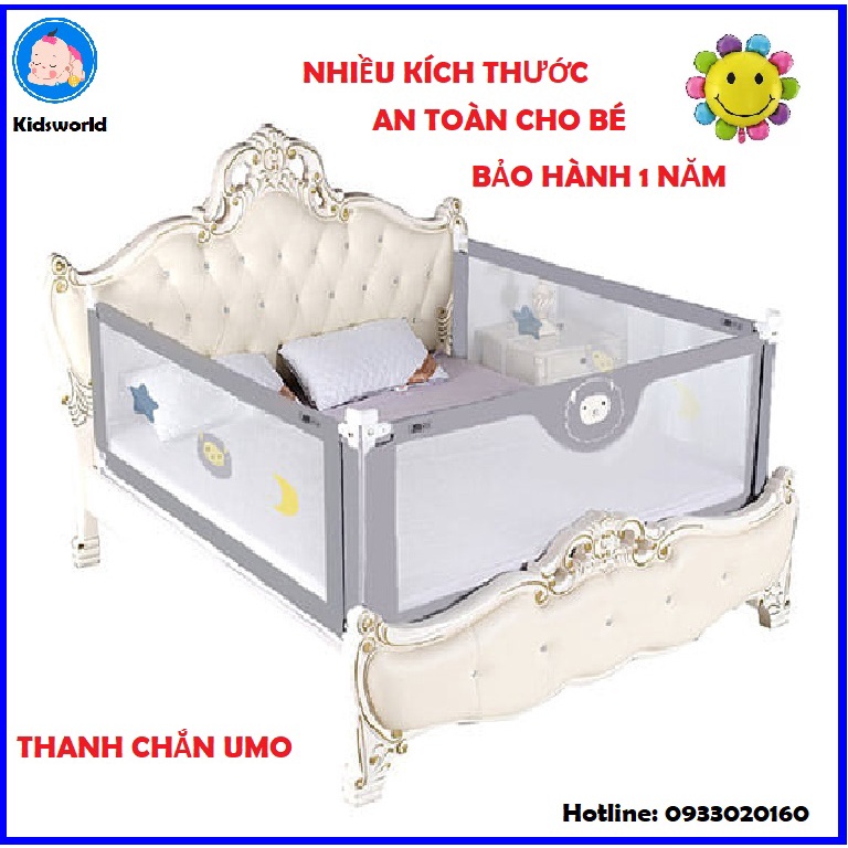 THANH CHẮN GIƯỜNG CHỐNG TÉ NGÃN AN TOÀN CHO BÉ HIỆU UMOO BẢN NÂNG CẤP