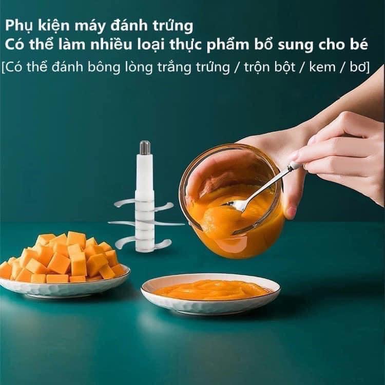 Máy xay ăn dặm cho bé cầm Tay 1 Cối Đa Năng Baby Duckyy Xay thịt, cháo, Sinh Tố , tỏi ớt Cho Bé Ăn Dặm Hanzom