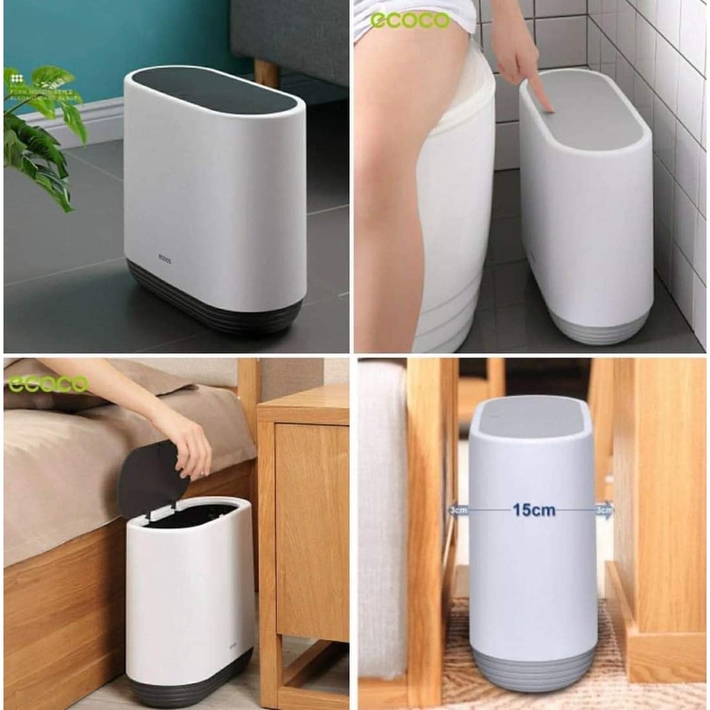 THÙNG ĐỰNG RÁC ECOCO CAO CẤP 10 LÍT NHỰA  ABS SIÊU BỀN