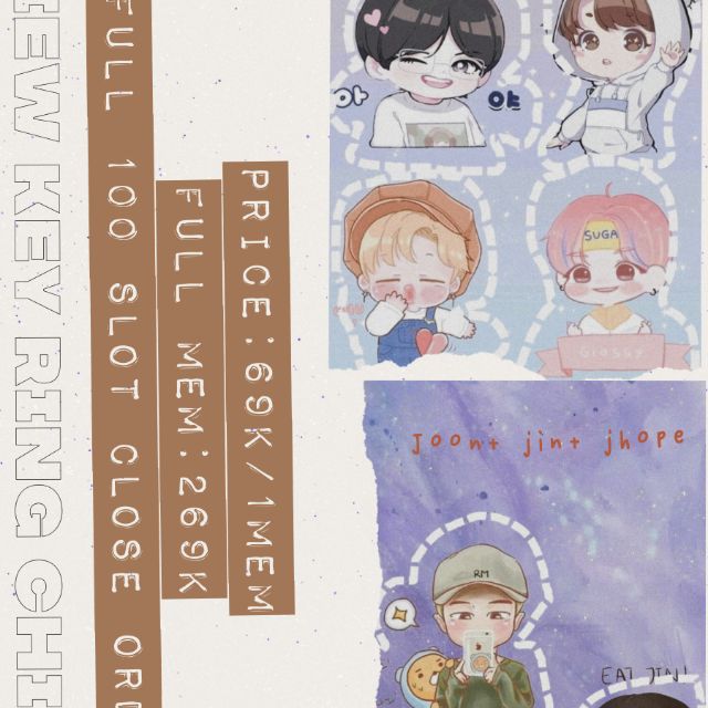 Móc khoá chibi bts