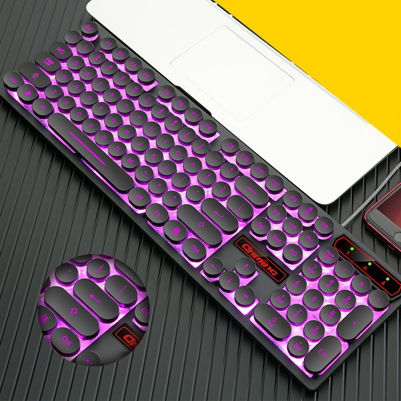 Bàn phím gaming❤️FREESHIP❤️Bàn phím máy tính có dây - Thiết kế đèn Led thu hút ánh nhìn V8