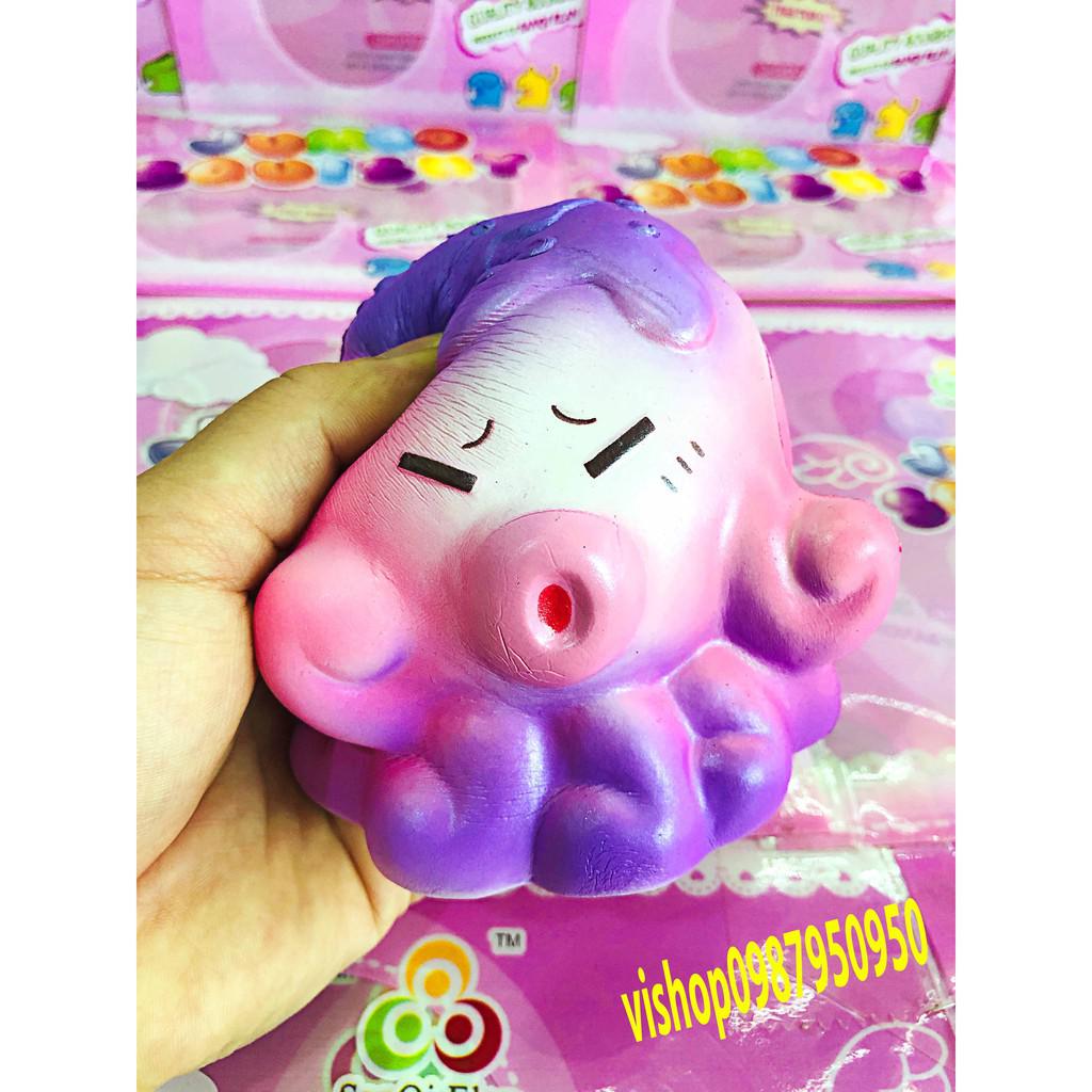 Bán  squishy bạch tuộc mồm lỗ kèm bao bì chính hãng