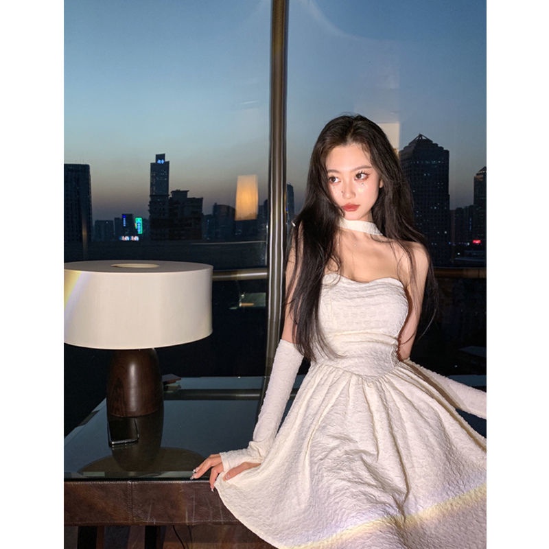 Cổ Phiếu Sẵn Sàng❣Đầm Cổ Vuông Phong Cách Pháp Thời Trang Mùa Hè 2022 Cho Nữ