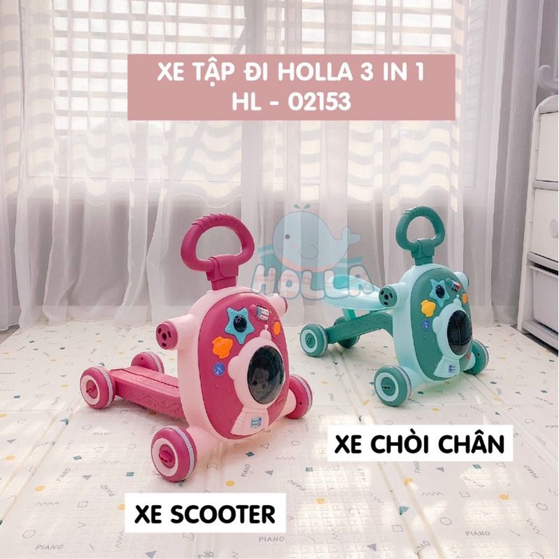 Xe tập đi kiêm chòi chân Scoter Holla 3 in 1