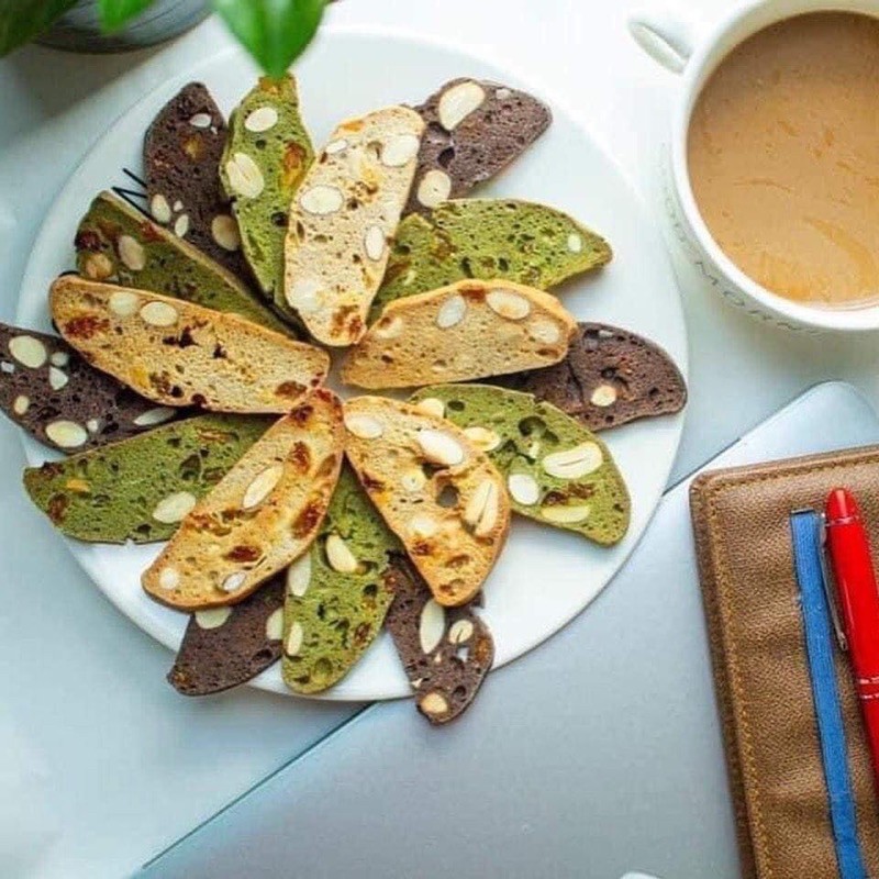 Bánh Ăn Kiêng, Bánh Biscotti Nguyên Cám Không Đường Eat Clean 100g