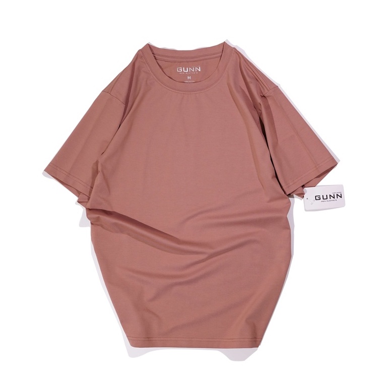 Áo Thun Trơn Basic Cổ Tròn Cotton 4 Chiều Cao Cấp, Co Giãn, Thoáng Mát - CACAO - GUNN T-SHIRT