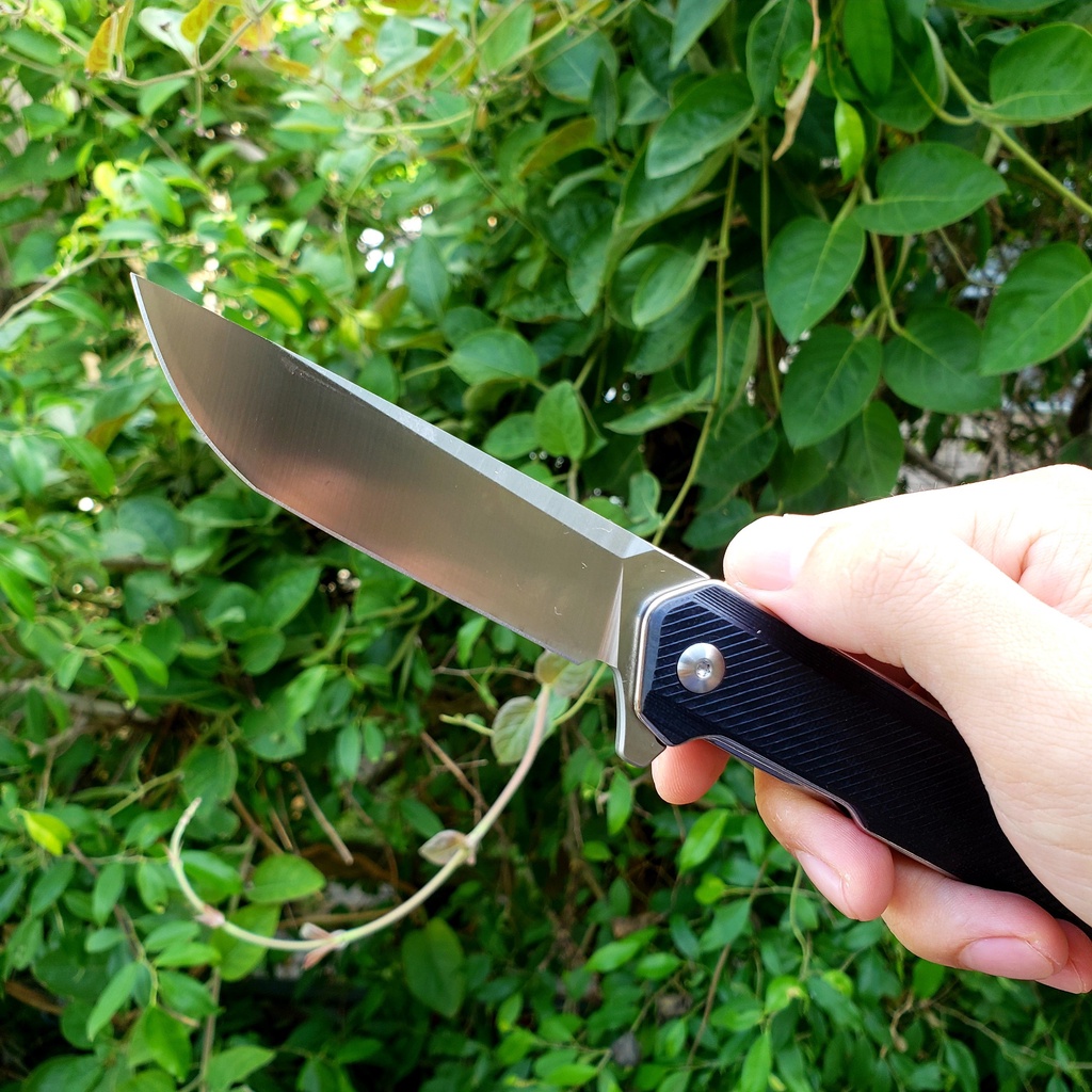 Dao gấp dã ngoại/ EDC cán ốp G10 lưỡi thép D2