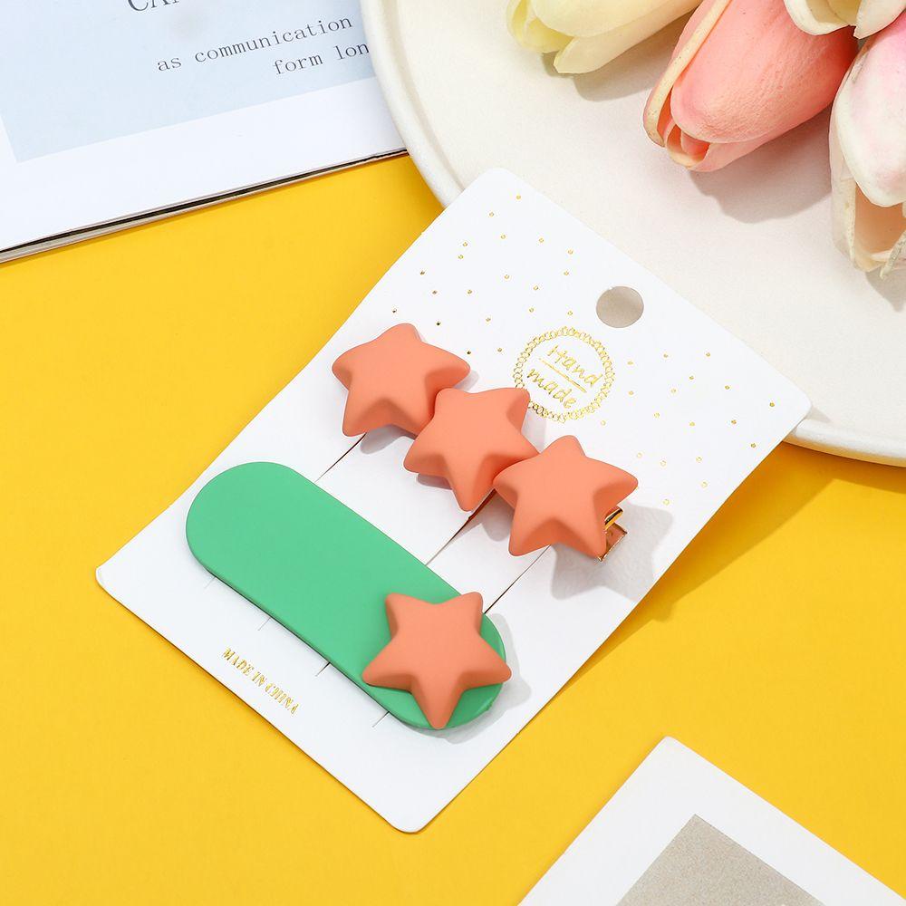 Bộ 2 Kẹp Tóc Hình Ngôi Sao Năm Cánh Màu Sắc Ngọt Ngào Cho Nữ
