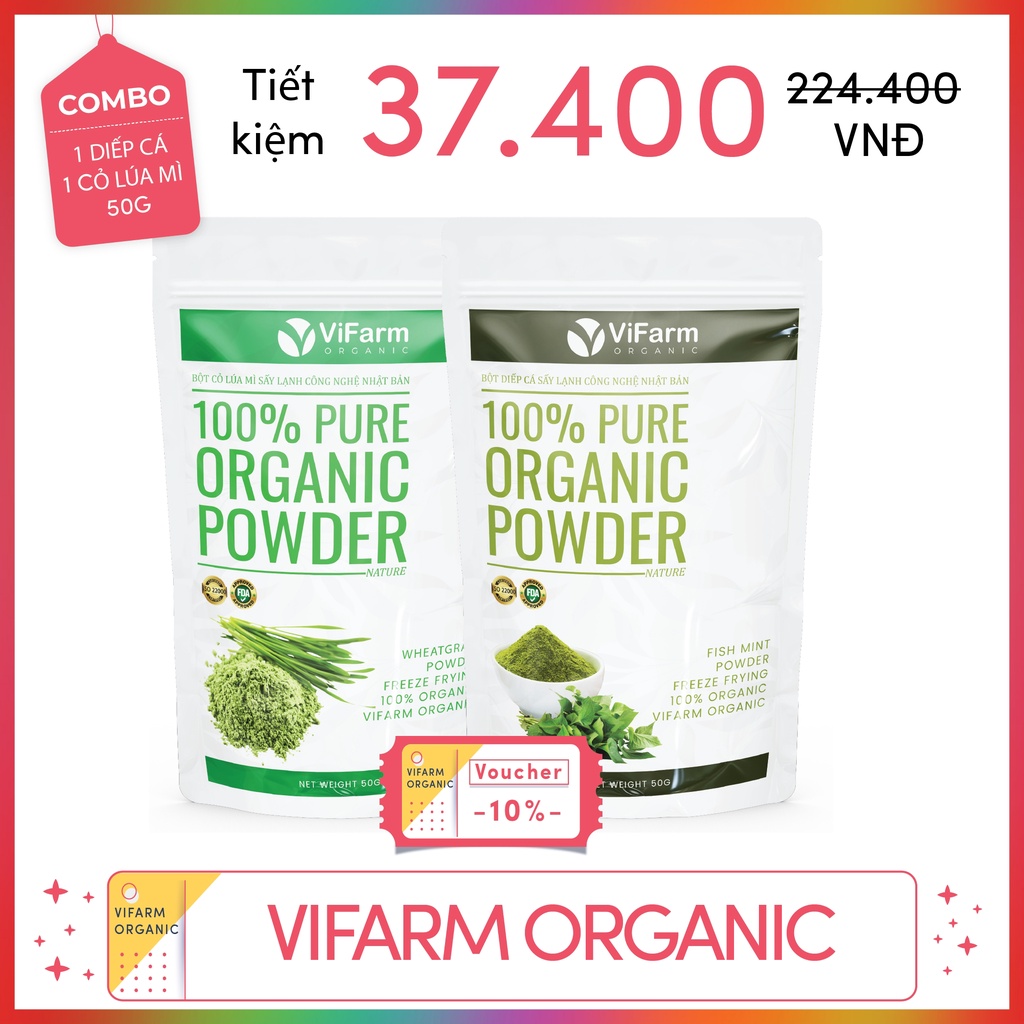 Bột Diếp Cá Nguyên Chất 100% ViFarm 50Gram