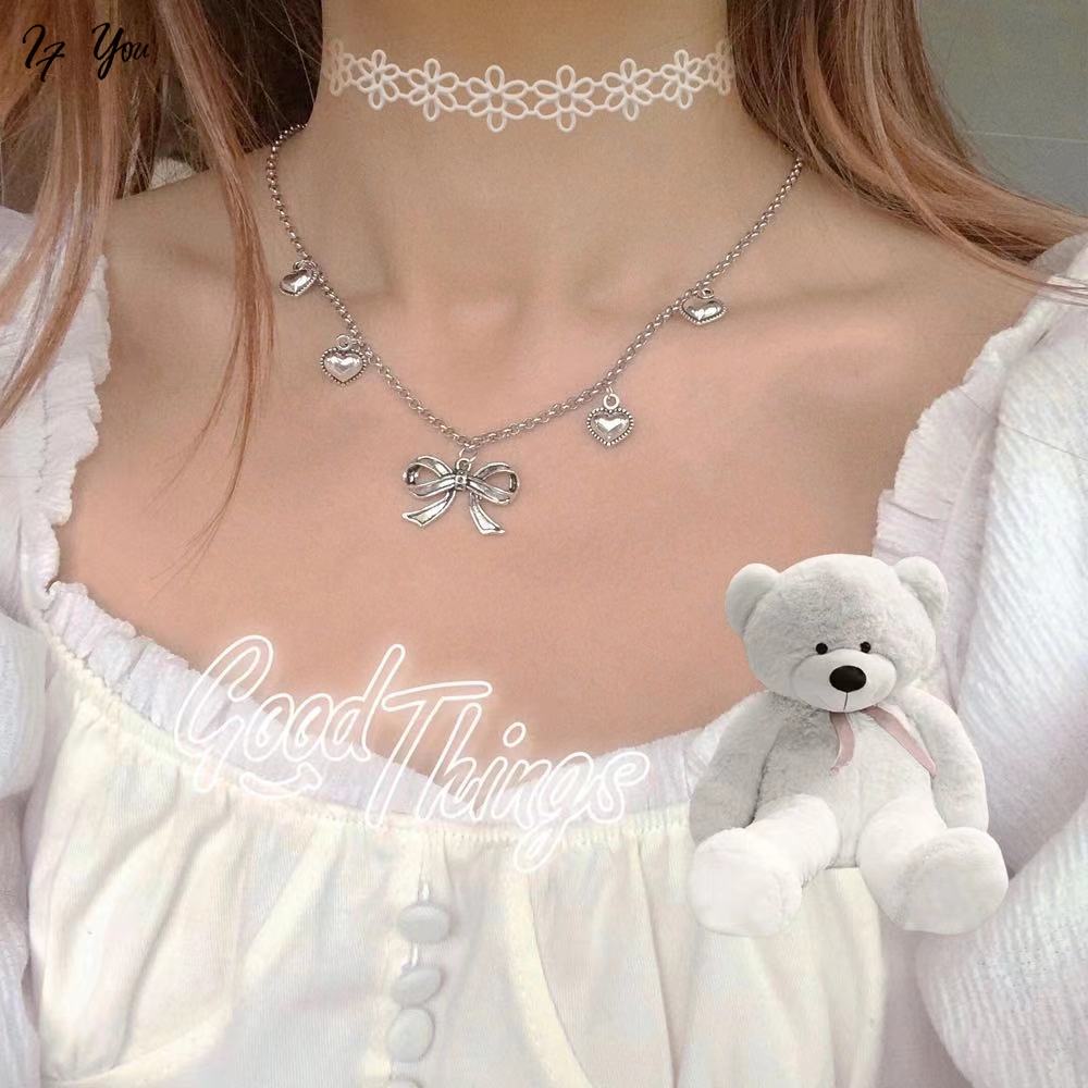 vòng cổ Choker Mặt Trái Tim Phong Cách Hàn Quốc Cho Nữ