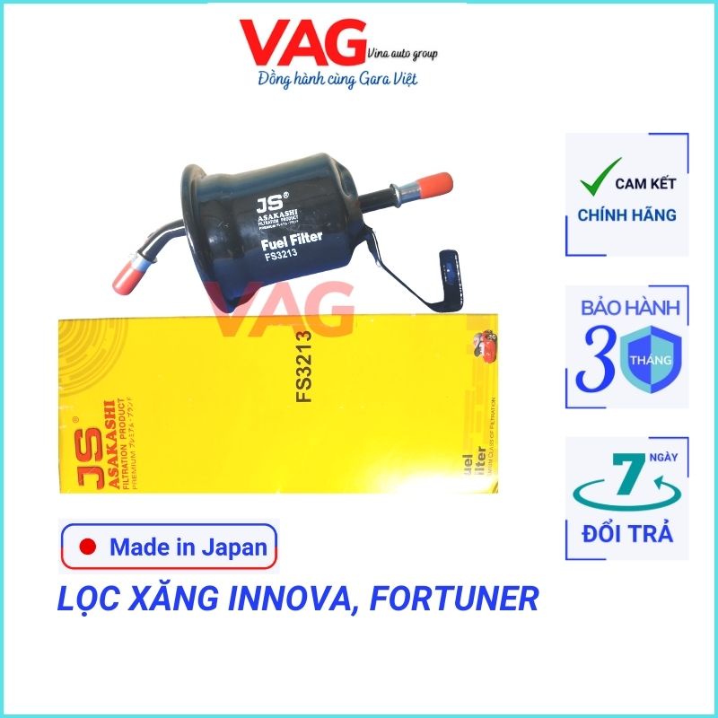 Lọc xăng Innova, Fortuner 2.0/2.7 Từ Năm 2006-2021 | chính hãng JS Asakashi Nhật Bản FS 3213 Bảo Hành 3 Tháng