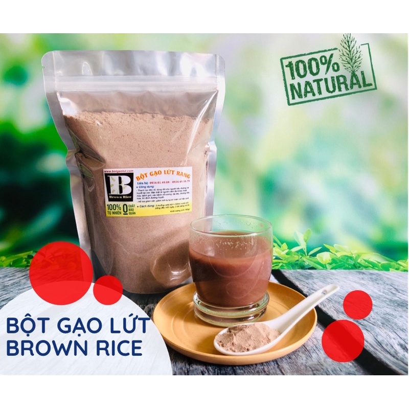 Bột gạo lứt Brown rice 800gr rang tay thực dưỡng