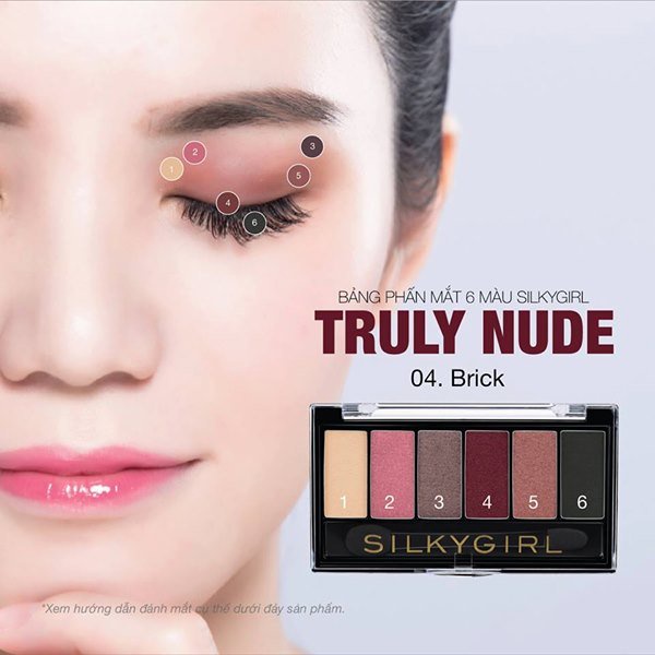 Phấn Mắt 6 Ô Truly Nude Eye Palette Silkygirl 6g