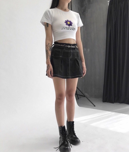 👀 CropTop Thêu Daisy