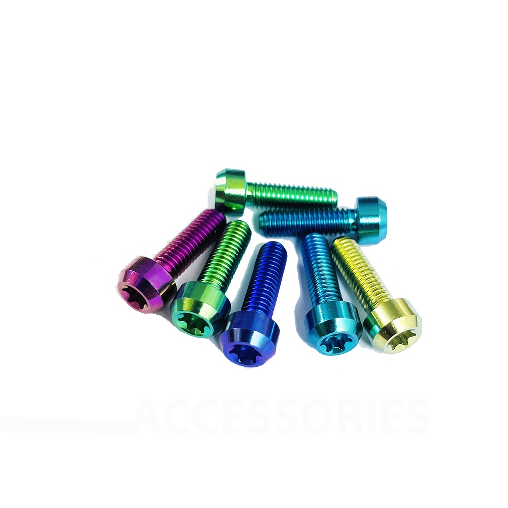 Ốc Gắn Cùm Raider/Satria/Sonic Kính Rioma Titan Gr5 MÀu Điện Phân PKPH