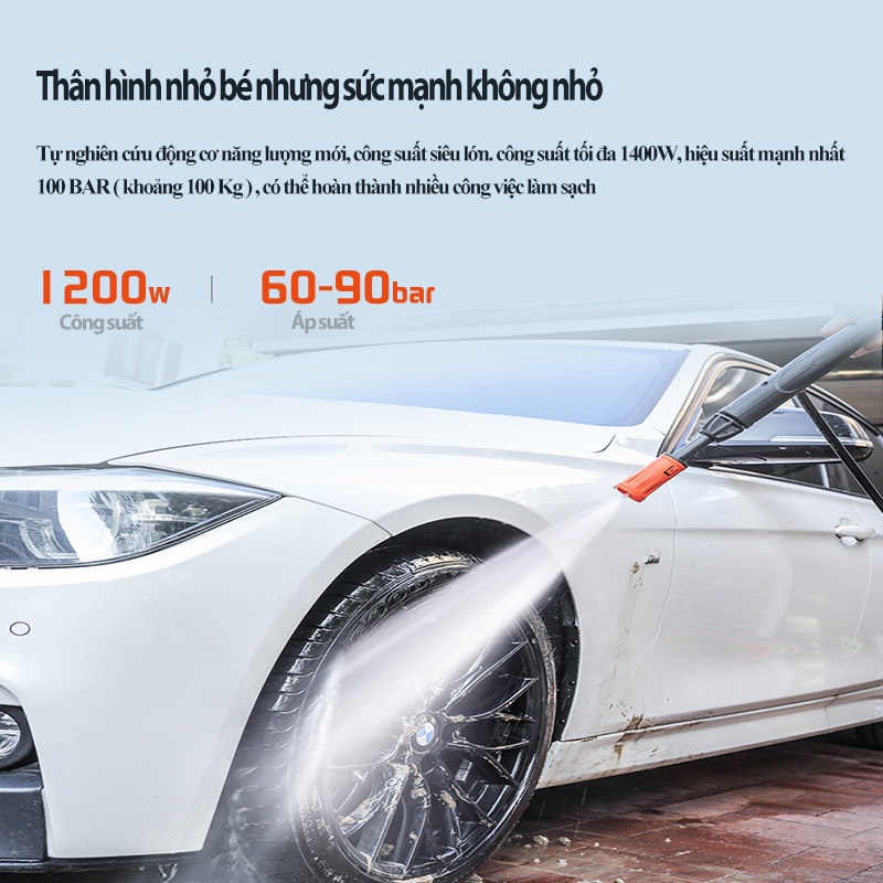 Vòi xịt cao áp Công cụ làm sạch xe ngoài trời tiện lợi-HM215