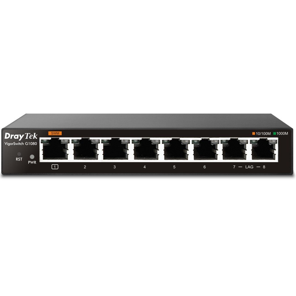 Thiết Bị Mạng Switch DrayTek 8 Port VigorSwitch G1080 Gigabit Smart