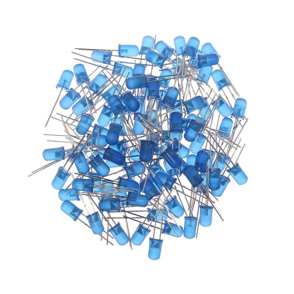 GOGOUP 100 Đèn LED 5mm Ánh Sáng Trắng / Vàng / Đỏ / Xanh Lá / Xanh Dương 5mm