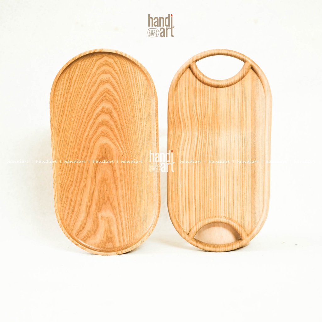 Khay gỗ oval - oval wooden tray