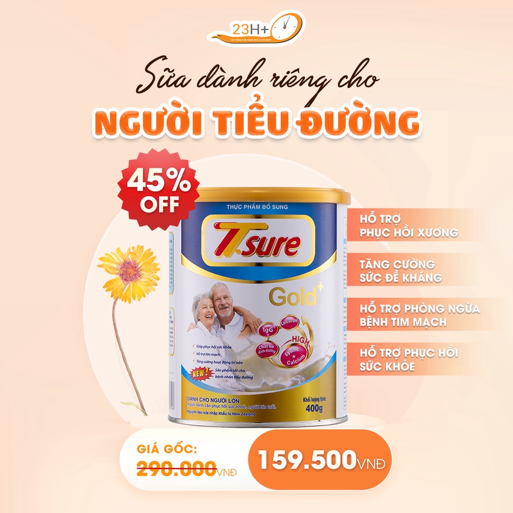 Sữa Bột Dành Cho Người Tiểu Đường Tsure Gold++ 400g/900g