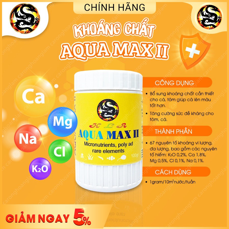 Khoán Chất Cho Cá Rồng,Cá Cảnh Aqua Max II Giá Rẻ
