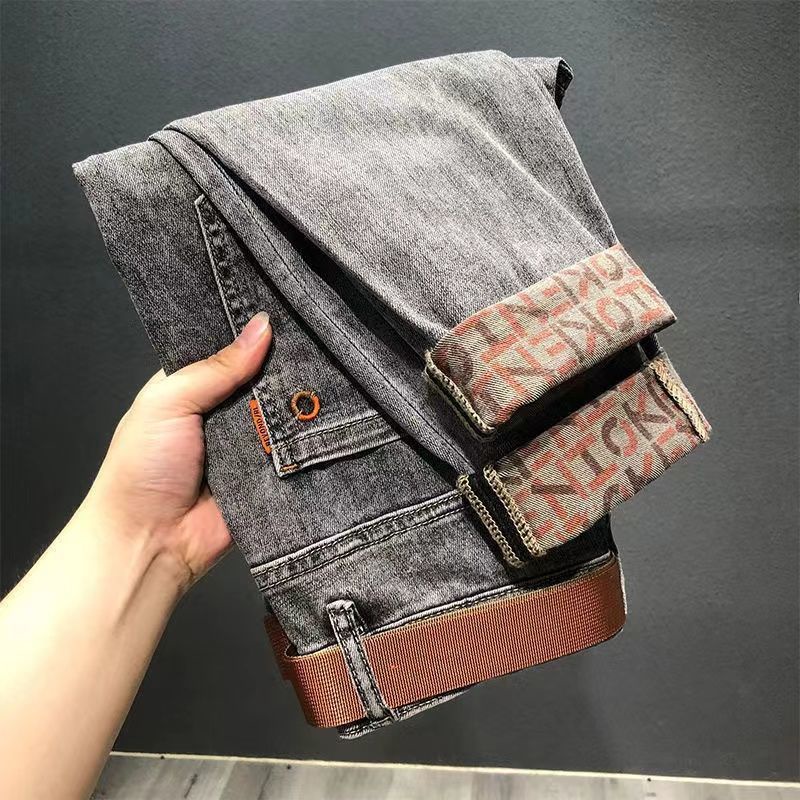 Quần Jean skinny Jean Màu Xám Khói Thời Trang Xuân Hè Phong Cách Hàn Quốc Mới 2022 Cho Nam