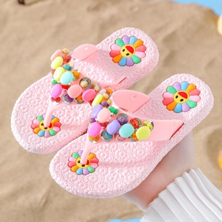 Korean Style Anti-Slip Soft Sole Flip-flops For Girls