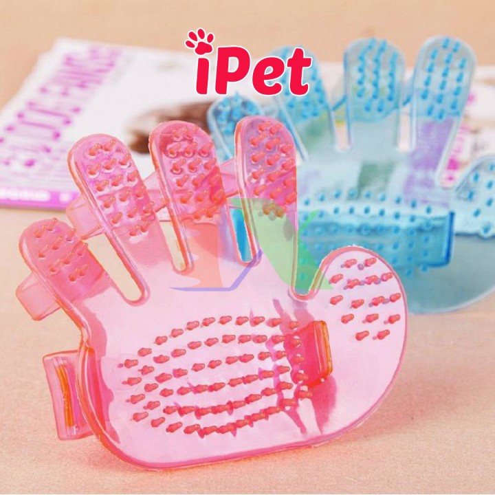 Găng Tay Chải Lông Rụng Và Tắm Cho Chó Mèo - iPet Shop