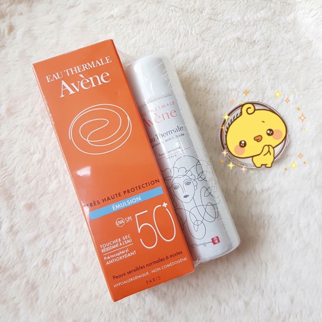 Set kem chống nắng Avène kèm xịt khoáng