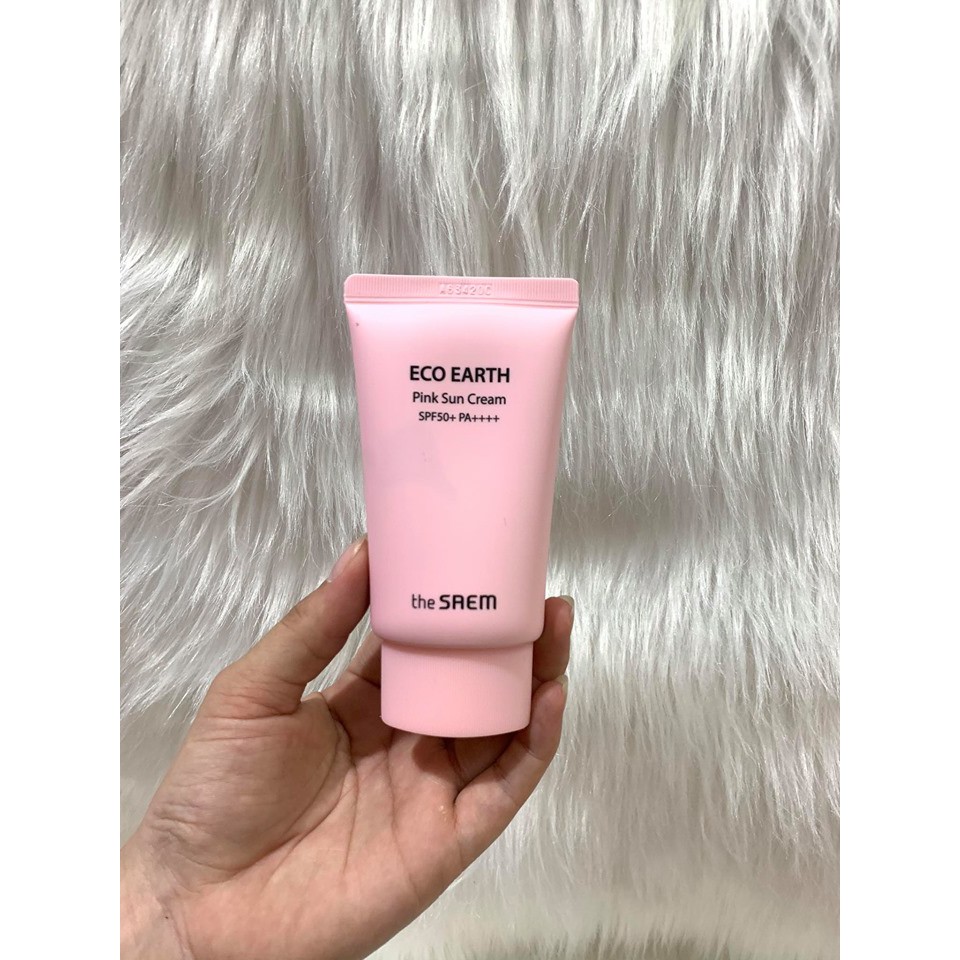 Kem chống nắng The Saem Eco Earth Power Pink 50ml mẫu 2020. | BigBuy360 - bigbuy360.vn
