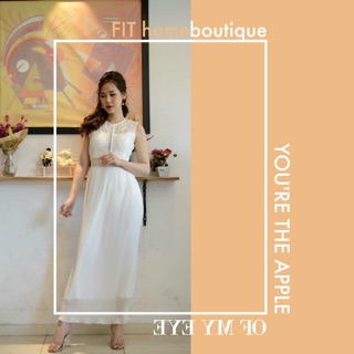 Đầm maxi ren phối voan cao cấp