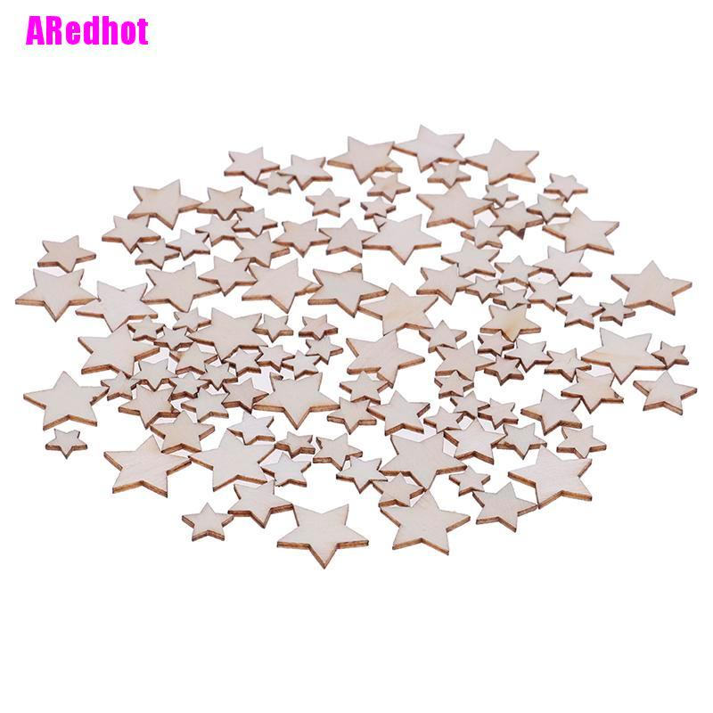 Bộ 100 Ngôi Sao Gỗ Trang Trí Thủ Công