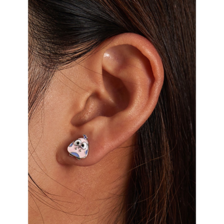 BAMOER Bông Tai bạc 925 HìNh Chim HồNg HạC ThờI Trang