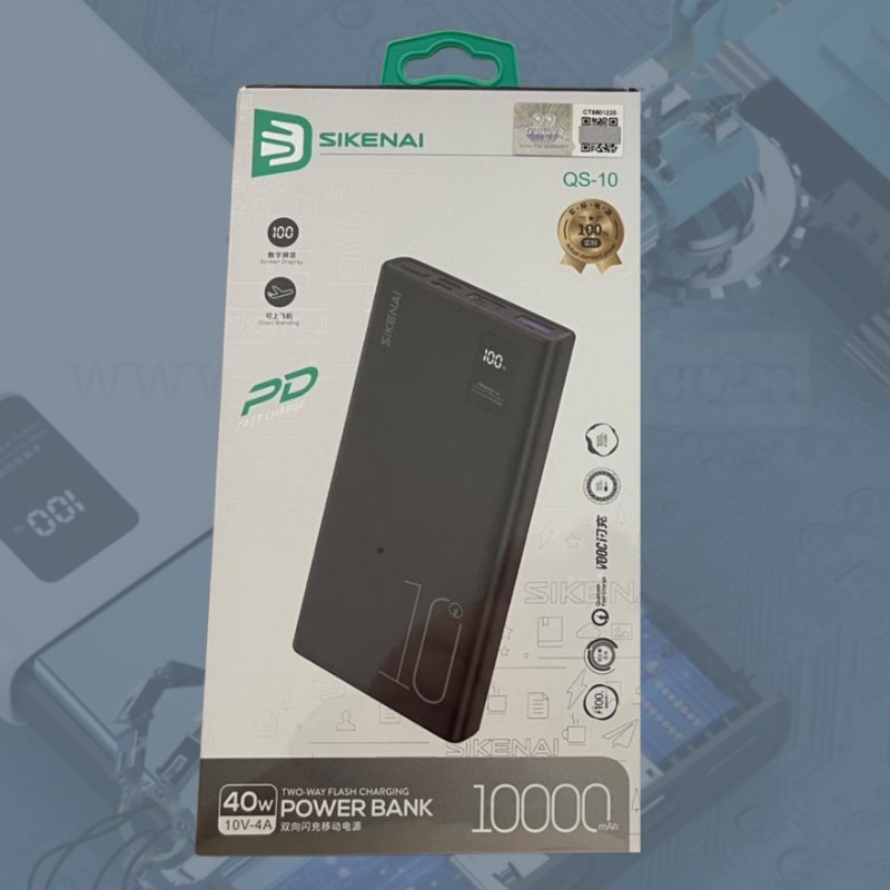 [QC 3.0] Sạc Dự Phòng Sikenai QS-10, HỖ TRỢ SẠC NHANH 40W, SẠC DỰ PHÒNG 10.000mAh,  BẢO HÀNH 1 ĐỔI 1