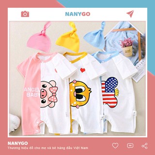 FreeShip 💝 Bộ Body Cộc Tay Kèm Mũ Angle Baby Cho Bé - [BDC12]