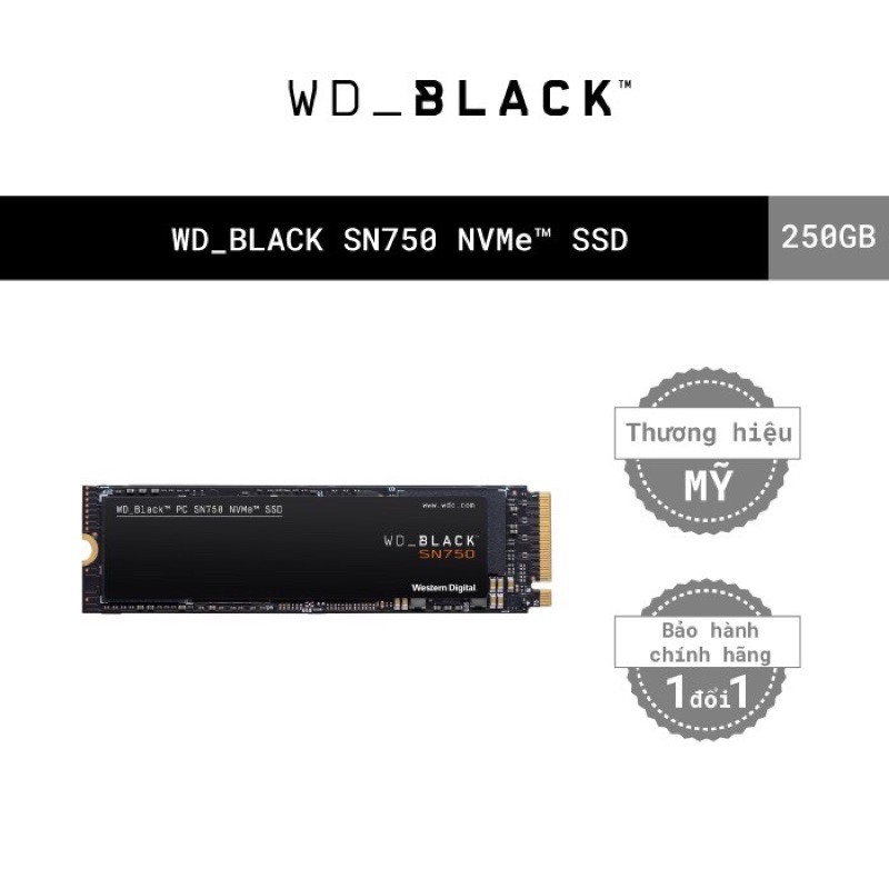 Ổ cứng ssd vnme WD BLACK SN750 500GB CHÍNH HÃNG