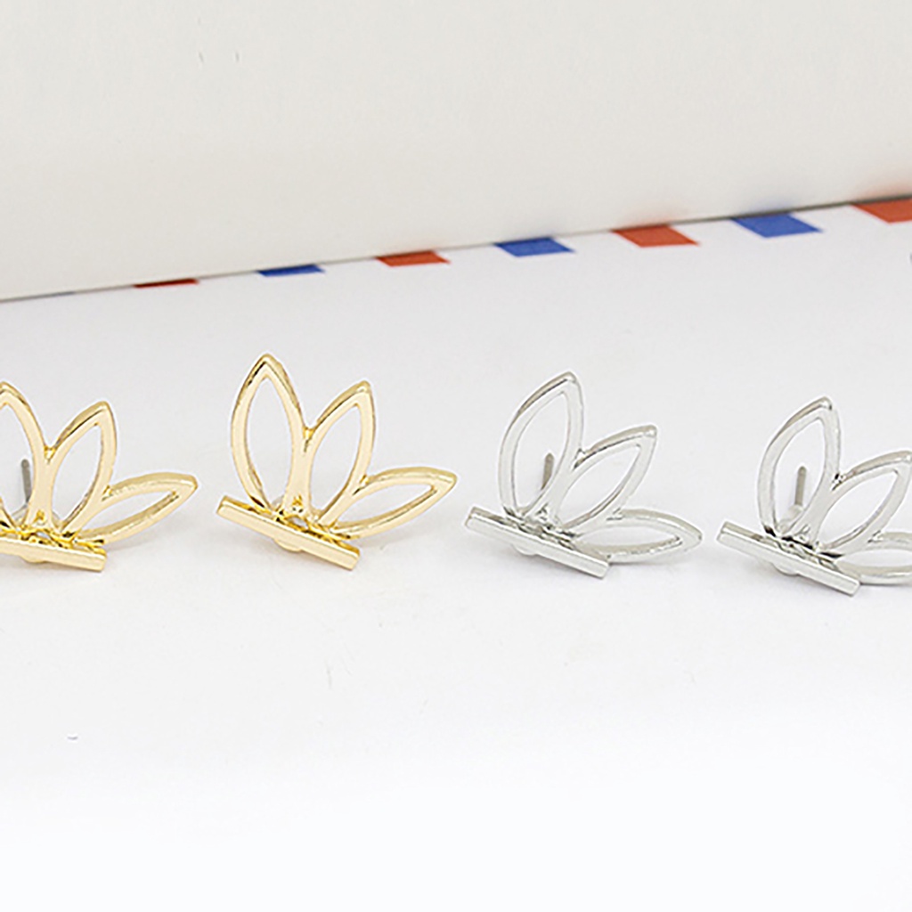 Đôi bông tai hình 3 chiếc lá kiểu dáng đơn giản thời trang cho nữ