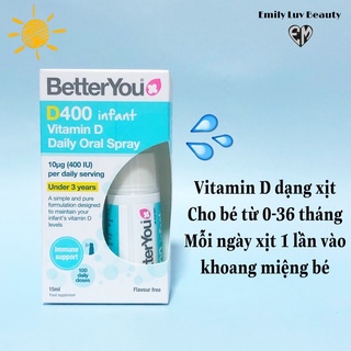 Vitamin D dạng xịt Dlux Better You cho bé từ 0 - 3 tuổi