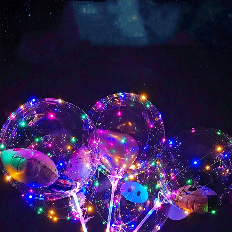 Bong bóng trong suốt gắn đèn led độc đáo trang trí tiệc cưới / valentines