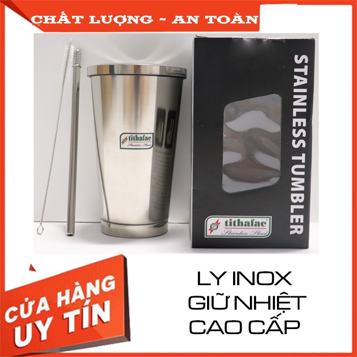 ⭕Giadụngchínhhãng⭕ Ly Giữ Nhiệt Ca Giữ Nhiệt Bình Giữ Nhiệt Inox sáng bóng không gỉ Tithafac