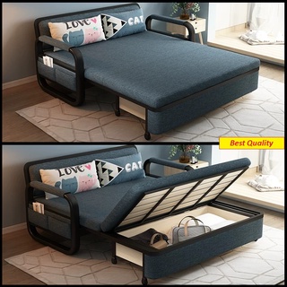 Giường Sofa Gấp Gọn Thành Ghế Sofa. Ghế Sofa Giường Có Ngăn Chứa Đồ. KT 1m28 x 1m9