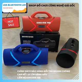 Loa Bluetooth L20 BOOMBASS công suất lớn kèm đèn led, Âm thanh siêu bass, có quai xách tiện dụng